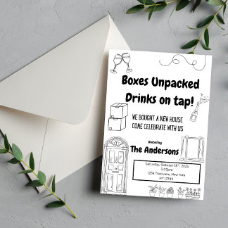 Convite para uso doméstico, bonito e engraçado