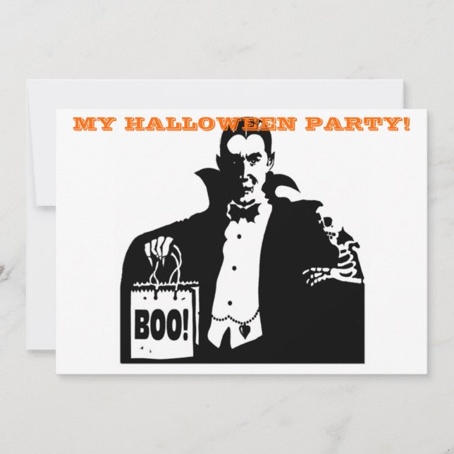 Convite para Vampiro de Halloween (Frente)