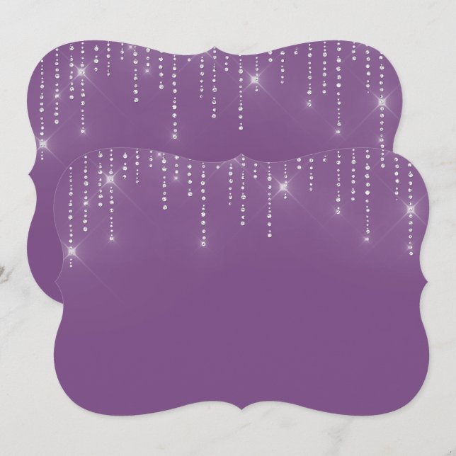 Convite para vazio de padrão de brilho (Frente/Verso)