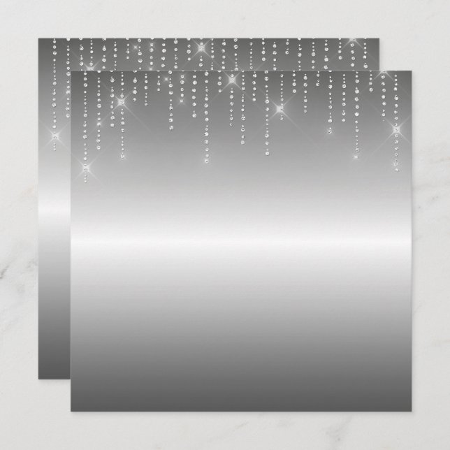 Convite para vazio de padrão de brilho (Frente/Verso)