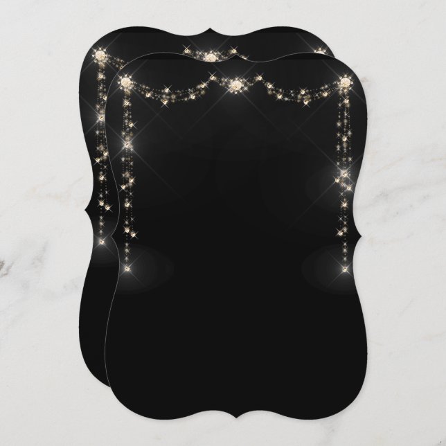 Convite para vazio de padrão de brilho (Frente/Verso)