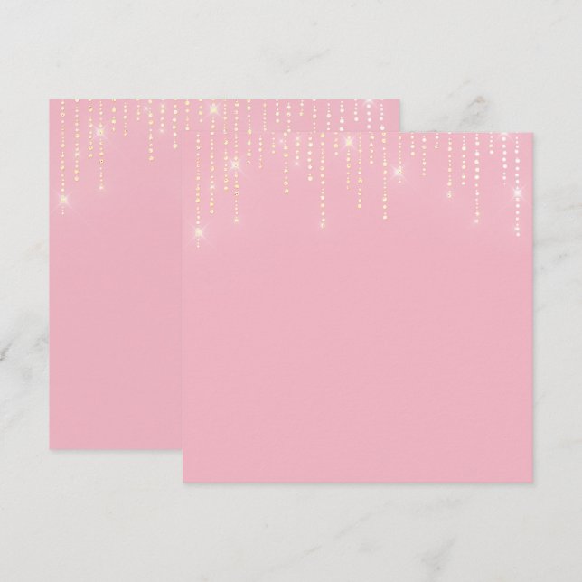 Convite para vazio de padrão de brilho (Frente/Verso)