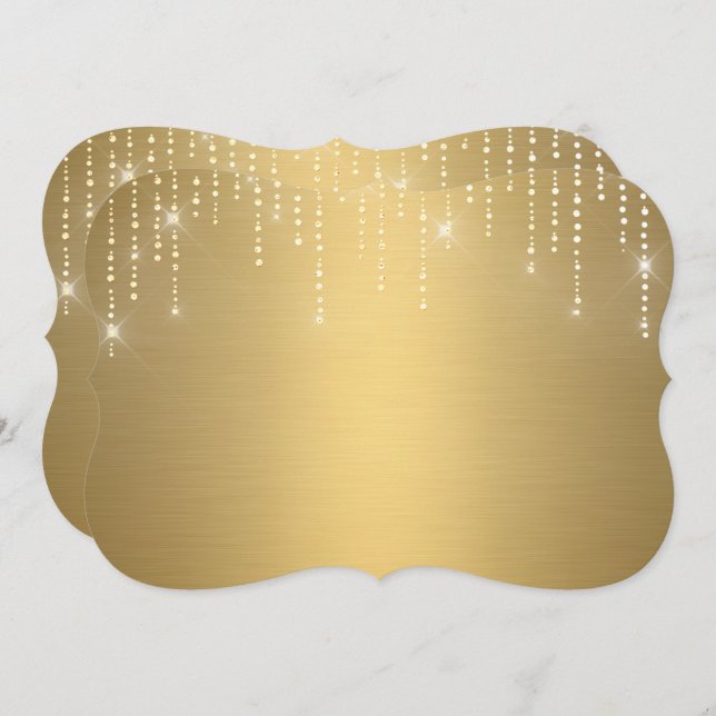 Convite para vazio de padrão de brilho (Frente/Verso)