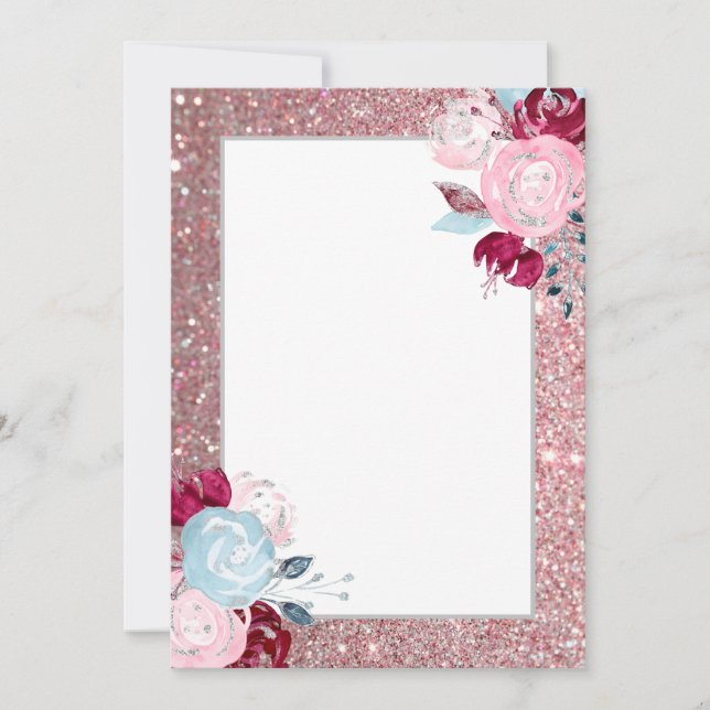 Convite para Vazio Floral Roxo da Literatura (Frente)