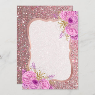 Convite para Vazio Floral Roxo da Literatura