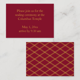 Convite para vedação de Templo de Ouros Burgundy