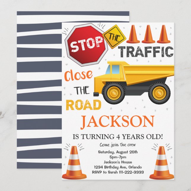 Convite para veículos de transporte de carga de co (Frente/Verso)