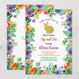 Convite para ver e beber do coelho da Páscoa