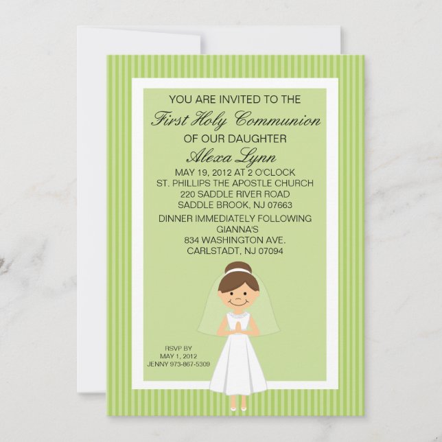 Convite para Verde limão da Primeira Comunitária (Frente)