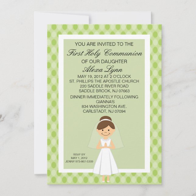 Convite para Verde limão da Primeira Comunitária (Frente)