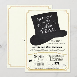 Convite para Véspera de ano novo superior de chap