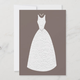 Convite para vestidos brancos de chá de panela Bro