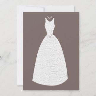 Convite para vestidos brancos de chá de panela Bro