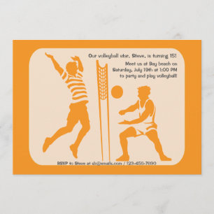 Convite para voleibol de praia