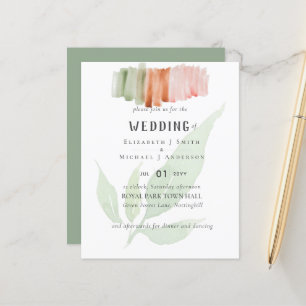 Convite para WEDDING de Aquarela Moderna