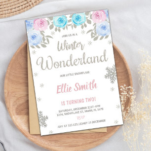 Convite para Wonderland de inverno