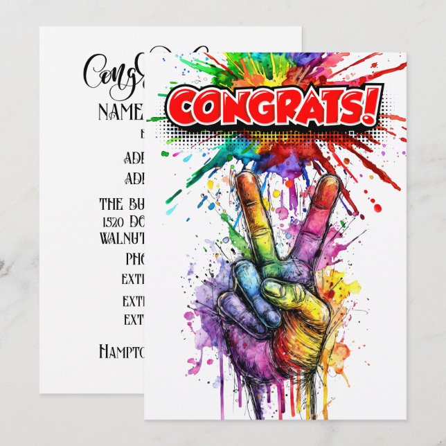 CONVITE PARABÉNS (Frente/Verso)