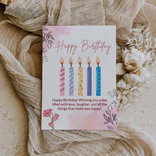 Convite Parabéns a Você no Seu Dia Especial (Cheers to You on Your Special Day Invitation)