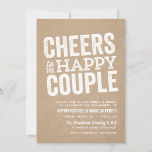 Convite Parabéns ao feliz casal pelo noivado pré-casamento