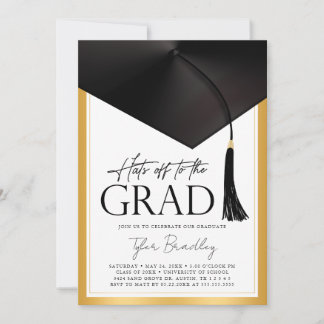 Convite Parabéns ao Graduado Foto de Formatura Masculina P