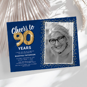 Convite Parabéns aos Noventa Anos Fotografia do 90º Aniver