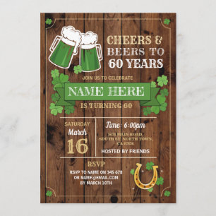 Convite Parabéns Cervejas Aniversário Dia de São Patrício