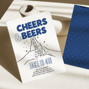 Convite Parabéns & Cervejas Homens 30, 40, 50, 60 Aniversá