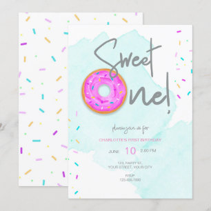 Convite Parabéns de donuts One