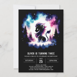 Convite Parabéns de Leão Feliz