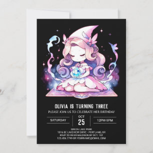 Convite Parabéns do Whimsic Girl Wizard