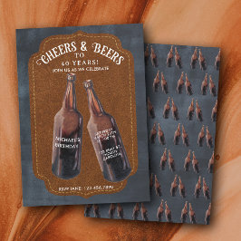 Convite Parabéns e Cervejas 40º Aniversário de Cerveja