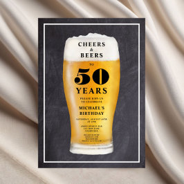Convite Parabéns e Cervejas 50º Aniversário
