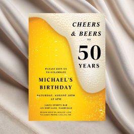 Convite Parabéns e Cervejas 50º Aniversário