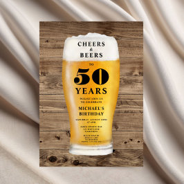 Convite Parabéns e Cervejas 50º Aniversário