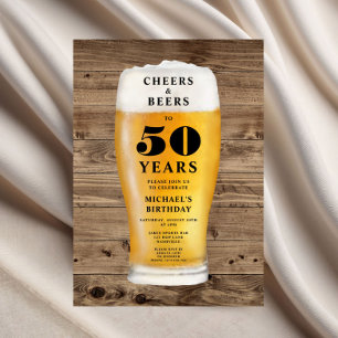 Convite Parabéns e Cervejas 50º Aniversário