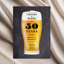 Convite Parabéns e Cervejas 50º Aniversário