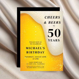 Convite Parabéns e Cervejas 50 Anos