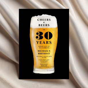 Convite Parabéns e Cervejas Aniversário de 30 anos