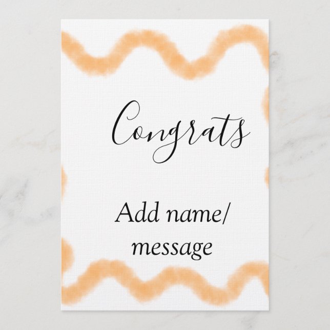 Convite Parabéns espiral laranja fronteira espanhola boho  (Frente)