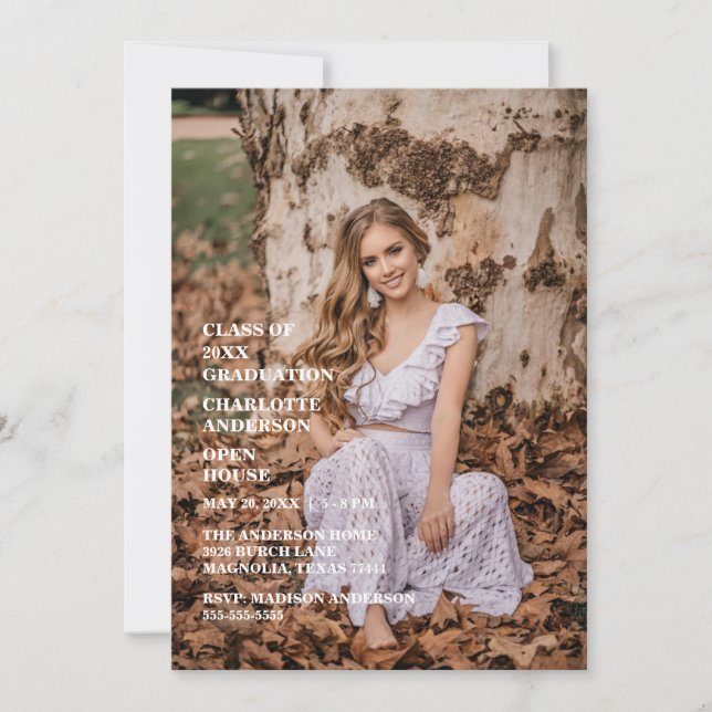 Convite Parabéns Formando Foto de Conclusão de Curso (Frente)