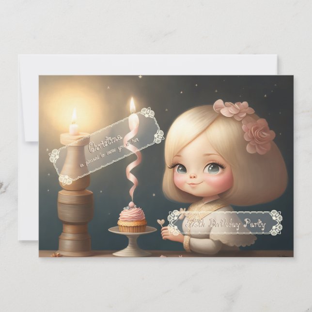 Convite Parabéns, garota 01 (Frente)