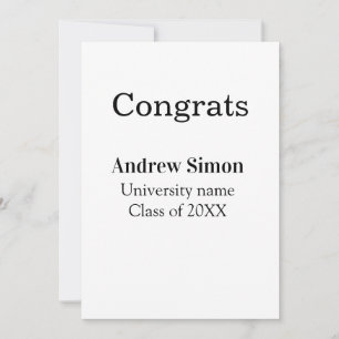 Convite Parabéns graduado nome universidade turma 20XX