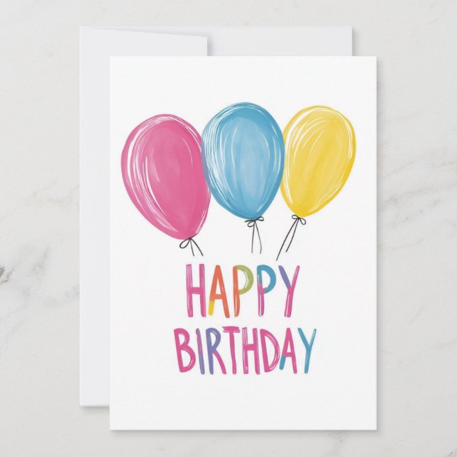 Convite Parabéns ilustrados (Frente)