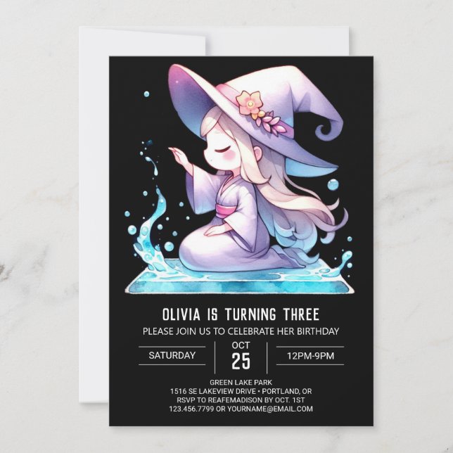 Convite Parabéns minimalistas (Frente)