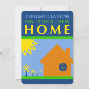 Convite parabéns na sua nova casa (formas mod)