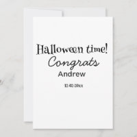 Parabéns no Halloween adicione nome data ano forma