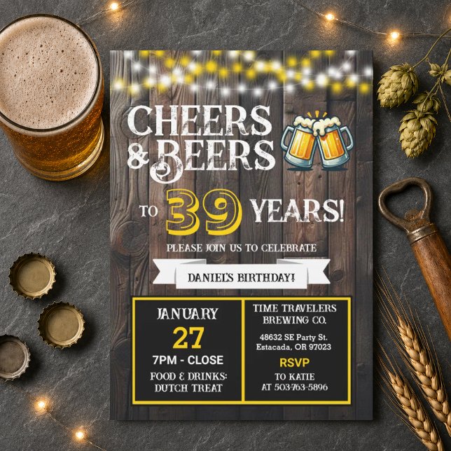 Convite Parabéns pela data de fundação da Cervejaria e Cer (Criador carregado)