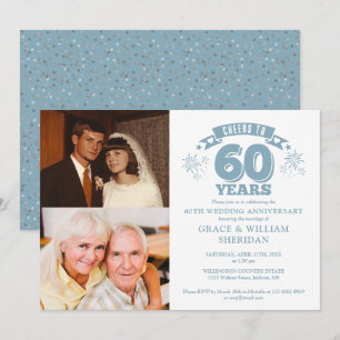 Convite Parabéns pelo 60º Aniversário de Casamento 2 Fotos