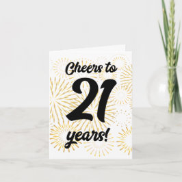 Convite Parabéns pelos 21 anos! Personalizável