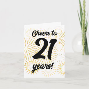 Convite Parabéns pelos 21 anos! Personalizável